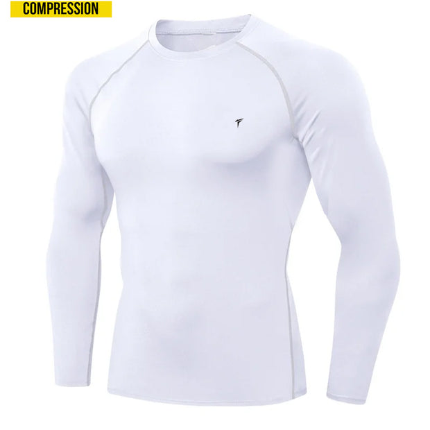 Full Sleeve White Compression Tee