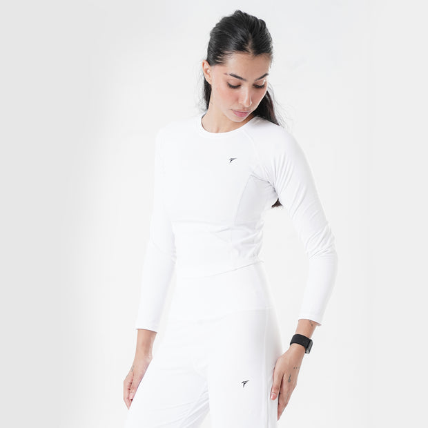 Tf-Premium White Full Sleeve Easylift Top