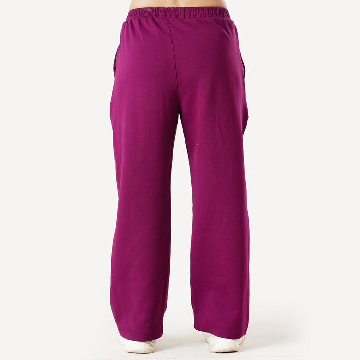 Tf-Premium Purple Cotton Scuba Loose-fit Women Bottoms