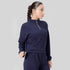 Tf-Premium Navy Drape Viscose Zipper Top