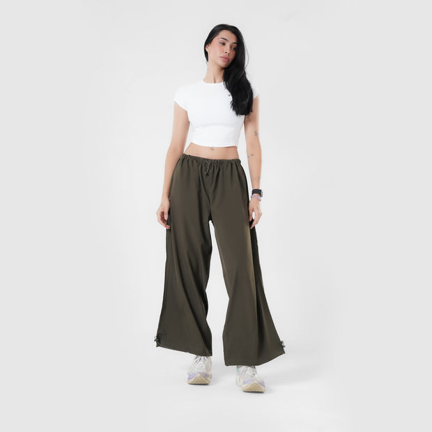 Tf-Premium Olive Baggy Flow Training Women Bottoms