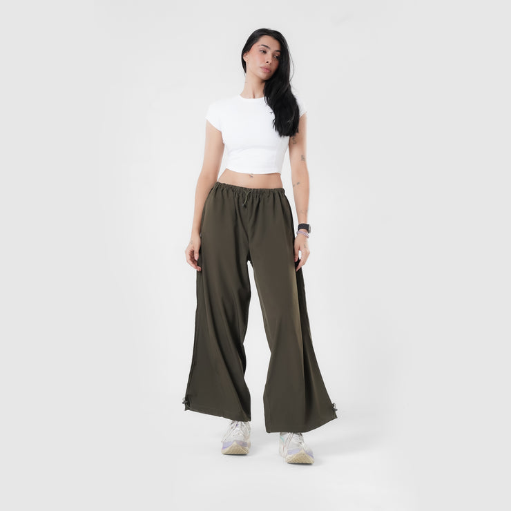 Tf-Premium Olive Baggy Flow Training Women Bottoms