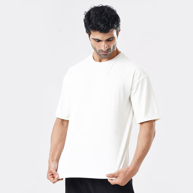 Tf-Light White Ultra Stretch Oversize Men Tees
