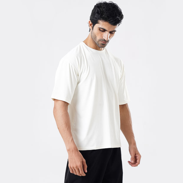 Tf-Light White Ultra Stretch Oversize Men Tees