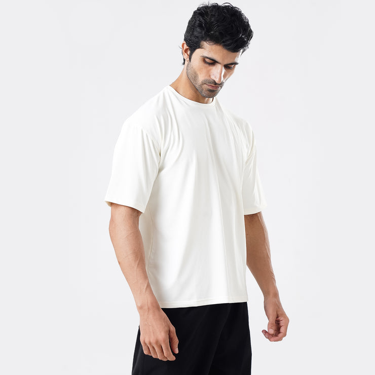 Tf-Light White Ultra Stretch Oversize Men Tees