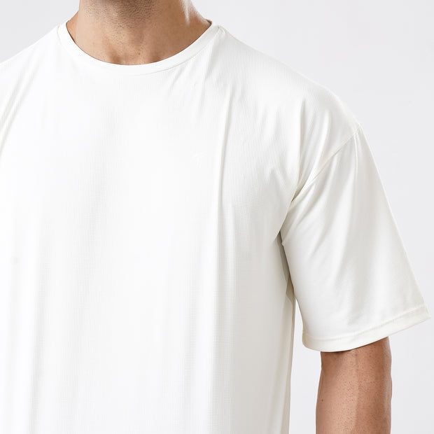 Tf-Light White Ultra Stretch Oversize Men Tees