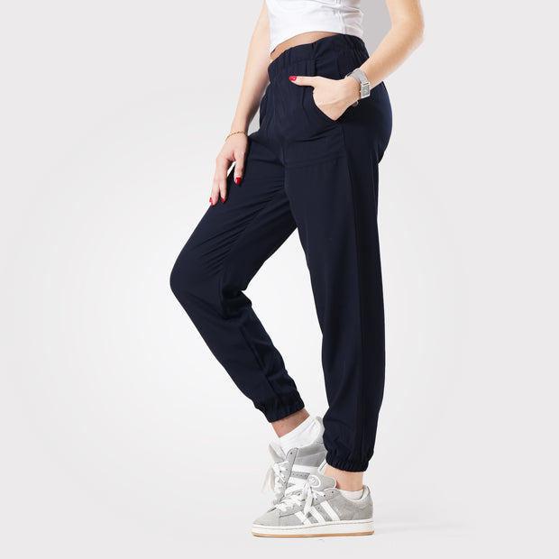 Tf-Premium Navy Micro Stretch Women Cuff Bottoms