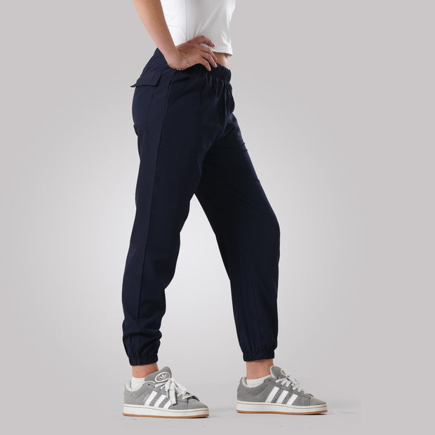 Tf-Premium Navy Micro Stretch Women Cuff Bottoms