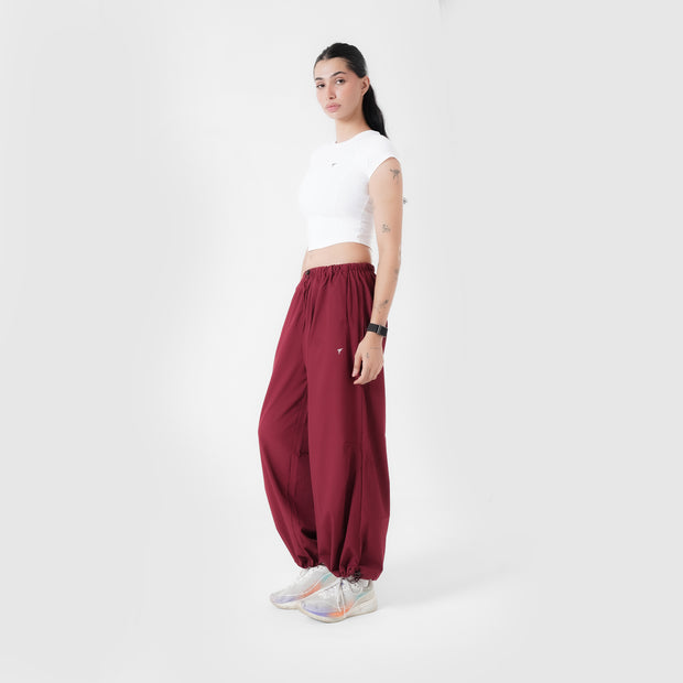 Tf-Premium Maroon Baggy Flow Training Women Bottoms