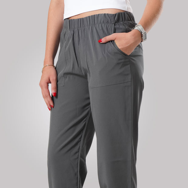 Tf-Premium Grey Micro Stretch Women Cuff Bottoms