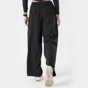 Tf-Premium Black Wide Leg Cargo Women Bottoms