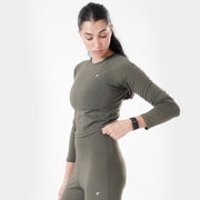 Tf-Premium Olive Full Sleeve Easylift Top