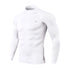 Full Sleeve White Mock Neck Compression Tee