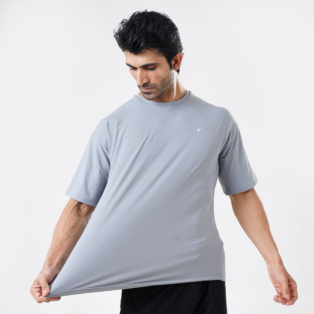 Tf-Grey Ultra Stretch Oversize Men Tees