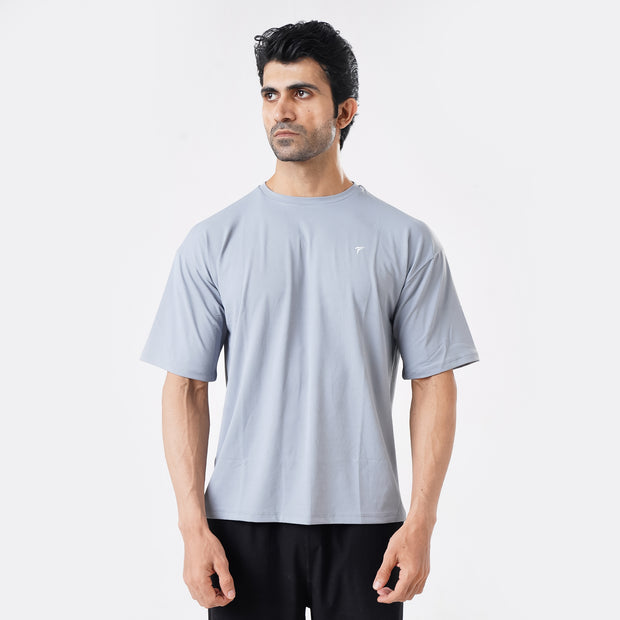 Tf-Grey Ultra Stretch Oversize Men Tees