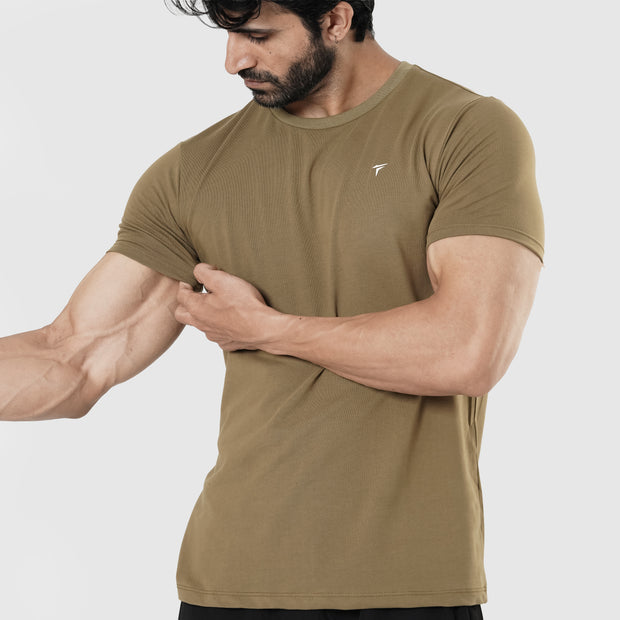 Tf-Khaki Muscle Fit Prime Tee