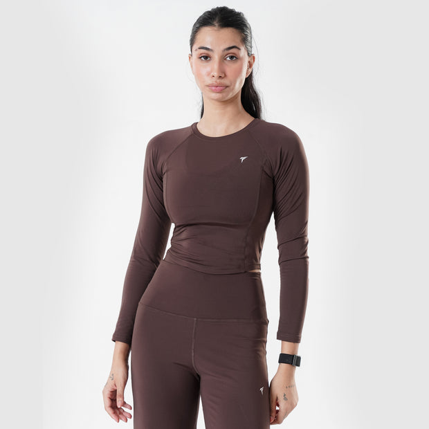 Tf-Premium Brown Full Sleeve Easylift Top