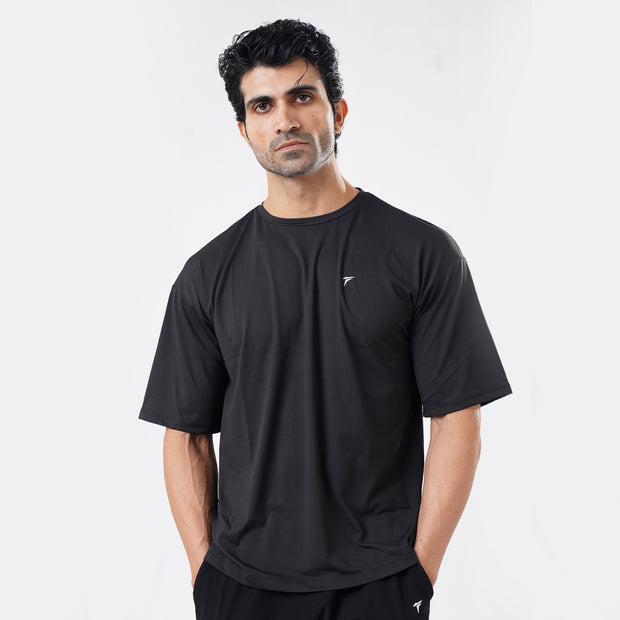 Tf-Black Ultra Stretch Oversize Men Tees