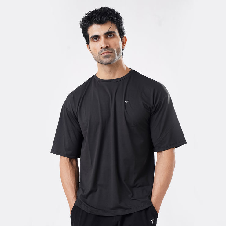 Tf-Black Ultra Stretch Oversize Men Tees
