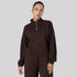 Tf-Premium Brown Drape Viscose Zipper Top