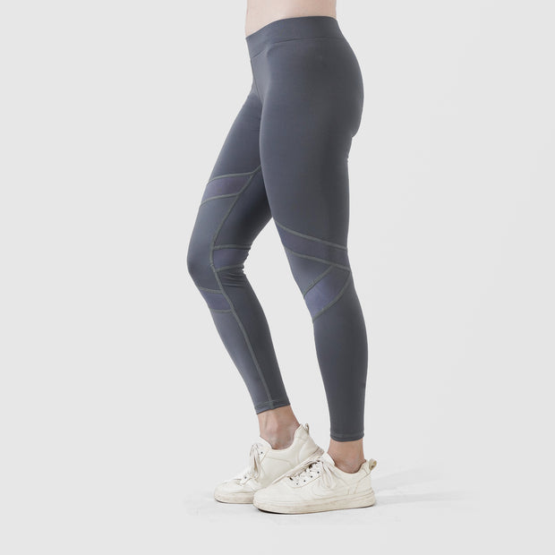 Tf-Grey Leggings With Net Panels