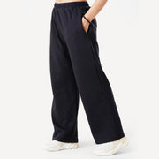 Tf-Premium Black Cotton Scuba Loose-fit Women Bottoms