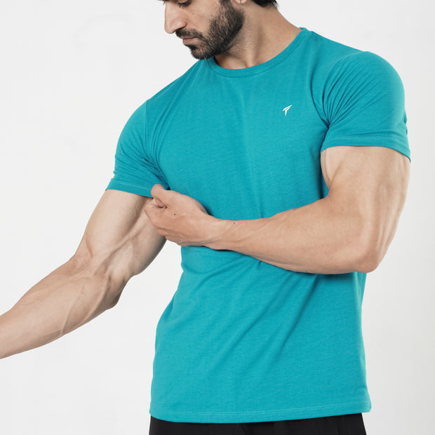 Tf-Turquoise Muscle Fit Prime Tee