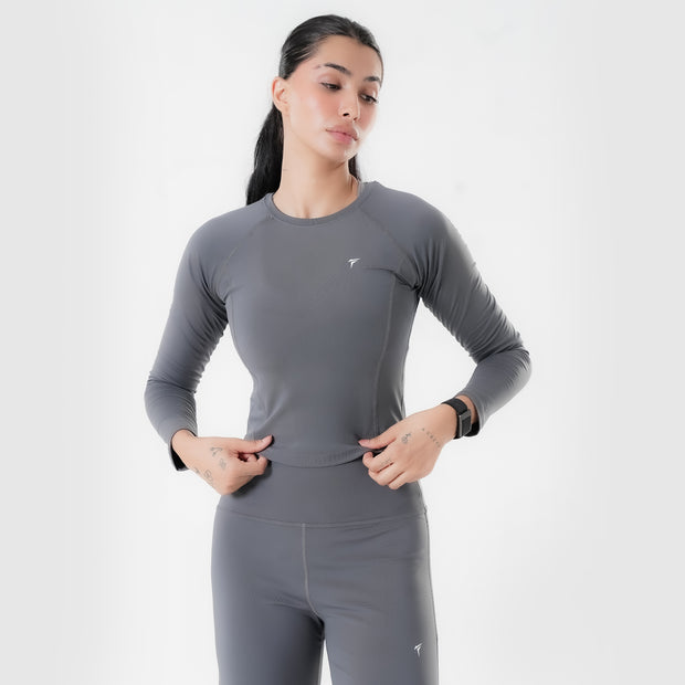 Tf-Premium Grey Full Sleeve Easylift Top