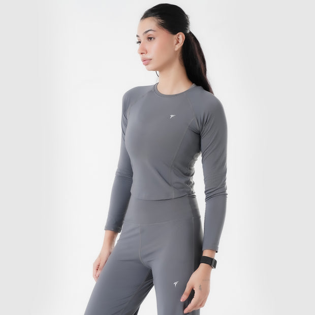 Tf-Premium Grey Full Sleeve Easylift Top