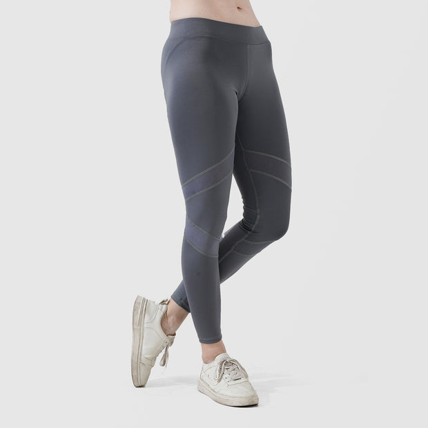 Tf-Grey Leggings With Net Panels