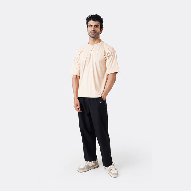 Tf-Beige Ultra Stretch Oversize Men Tees