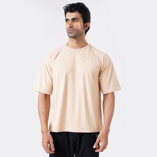 Tf-Beige Ultra Stretch Oversize Men Tees