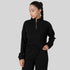 Tf-Premium Black Drape Viscose Zipper Top