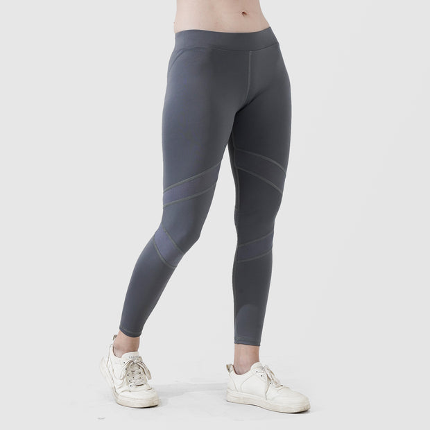 Tf-Grey Leggings With Net Panels