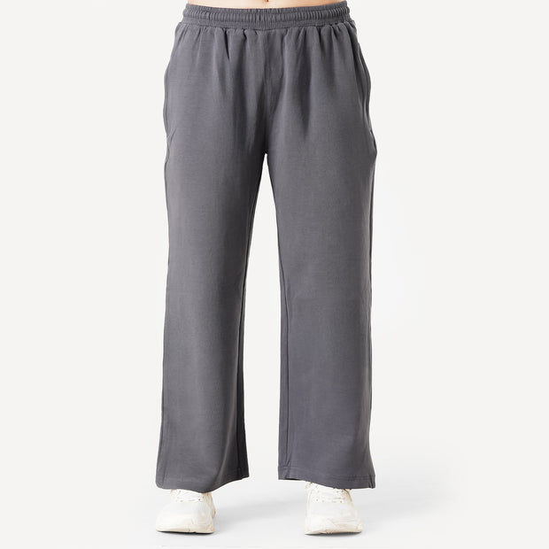 Tf-Premium Charcoal Cotton Scuba Loose-fit Women Bottoms