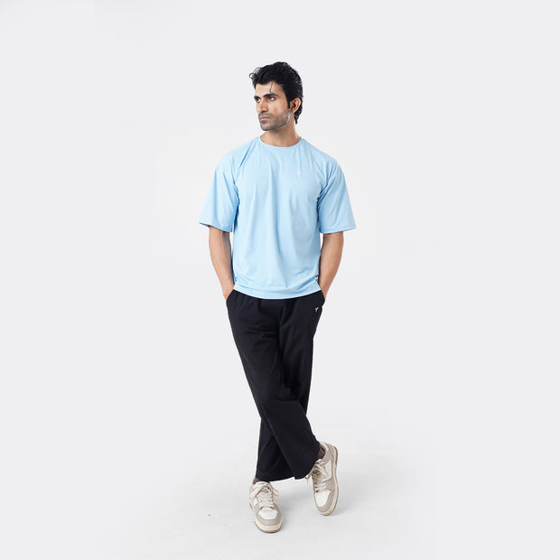 Tf-Sky Blue Ultra Stretch Oversize Men Tees