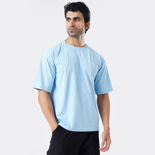 Tf-Sky Blue Ultra Stretch Oversize Men Tees