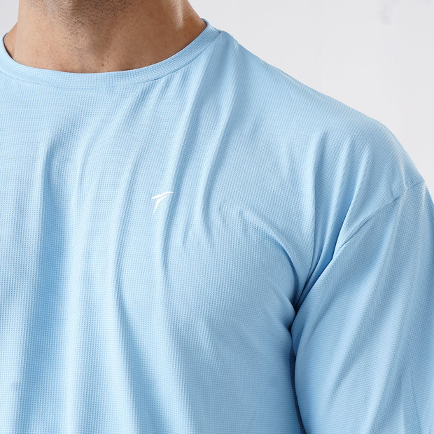 Tf-Sky Blue Ultra Stretch Oversize Men Tees