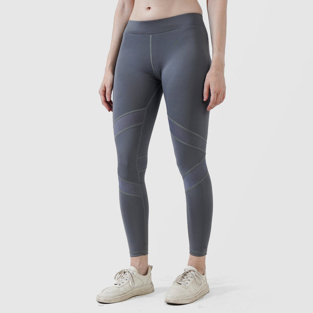 Tf-Grey Leggings With Net Panels