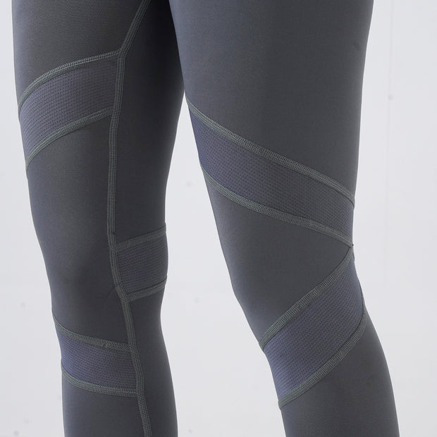 Tf-Grey Leggings With Net Panels
