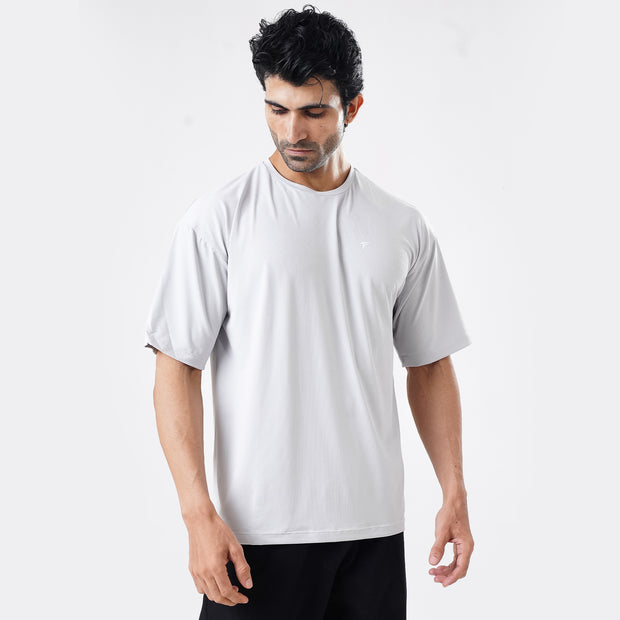 Tf-Steel Grey Ultra Stretch Oversize Men Tees