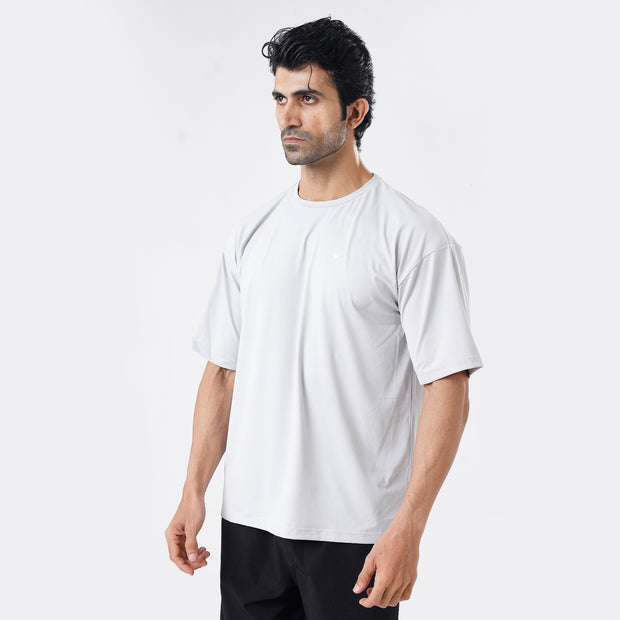 Tf-Steel Grey Ultra Stretch Oversize Men Tees