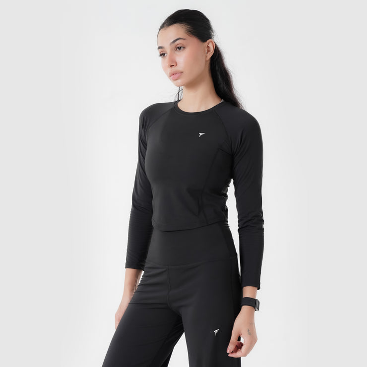 Tf-Premium Black Full Sleeve Easylift Top