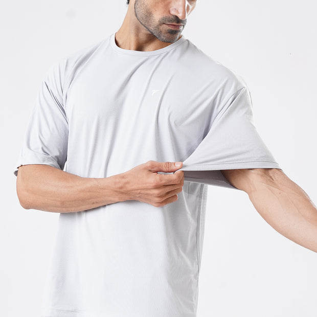 Tf-Steel Grey Ultra Stretch Oversize Men Tees