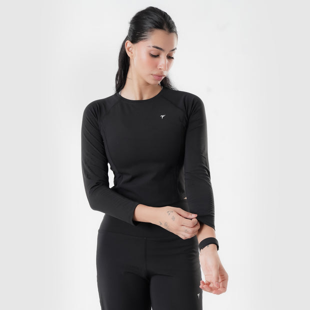 Tf-Premium Black Full Sleeve Easylift Top