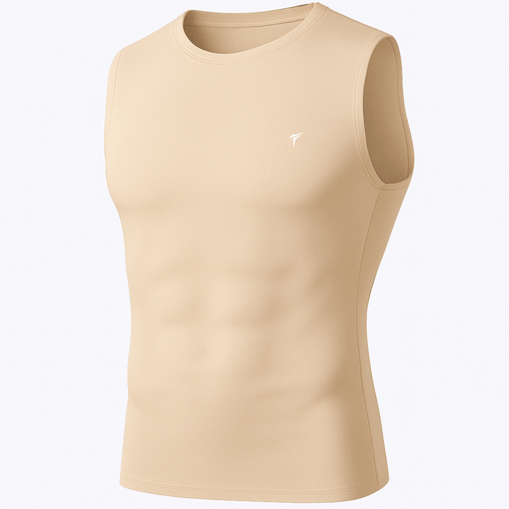Tf-Beige Sleeveless Compression Top