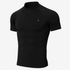 Half Sleeve Black Mock Neck Compression Tee