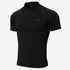 Half Sleeve Black Mock Neck Compression Tee