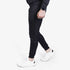 Three Stripes All Black Poly Fleece Bottoms
