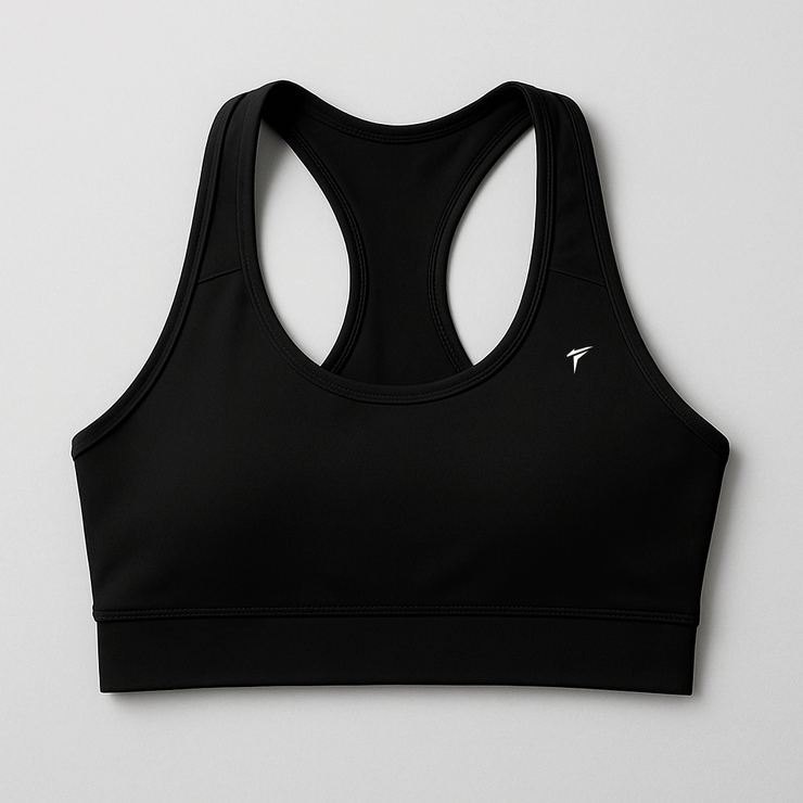 Tf-Premium Black Padded Sports Bra